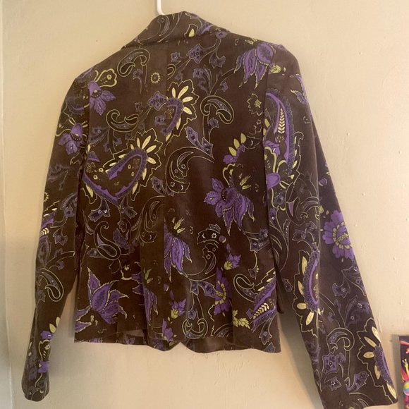 Petite Sophisticate Paisley Blazer Coat - Picture 2 of 4